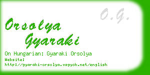 orsolya gyaraki business card